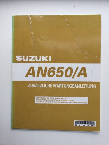 Zusätzliche wartungsanleitung - zusätzliche,