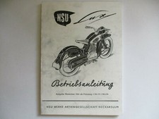 NSU Lux Betriebsanleitung
