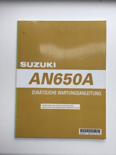 Zusätzliche wartungsanleitung - zusätzliche,